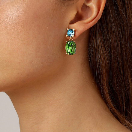 Серьги Dyrberg Kern ANTONIA SG AQUA/GREEN 420093 BL/G/G