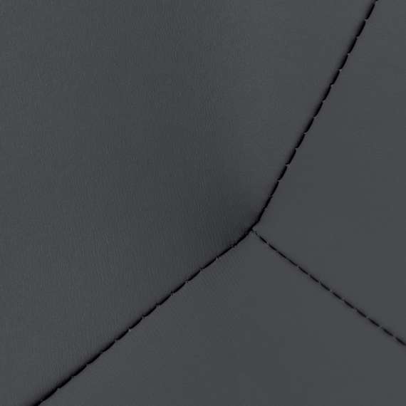 Кресло Hugo тёмно-серая экокожа, шенилл