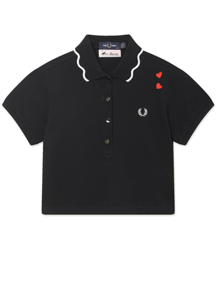 Женская Рубашка Scalloped Trim Polo