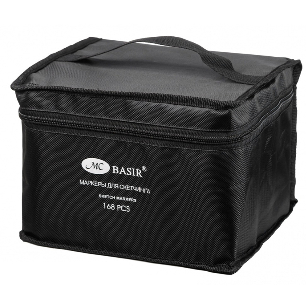 Маркер для скетчинга, двусторонние, Basir, четырёхгранные, 14 мм, спиртовые, 168 шт