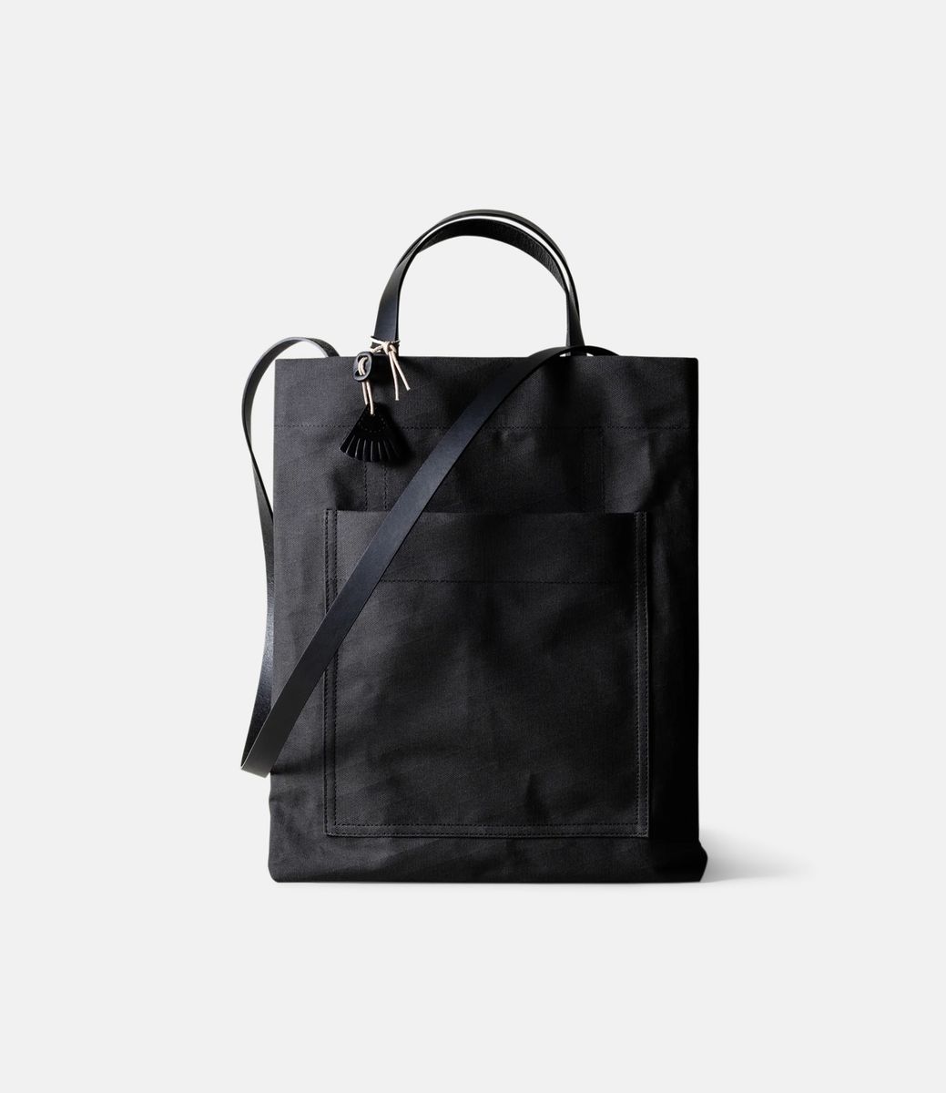 Hard Graft Keeper Tote Bag Charcoal — сумка-тоут из хлопка