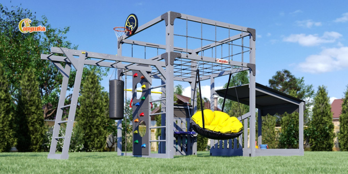 Детская площадка Савушка КУБ-4 (серый)