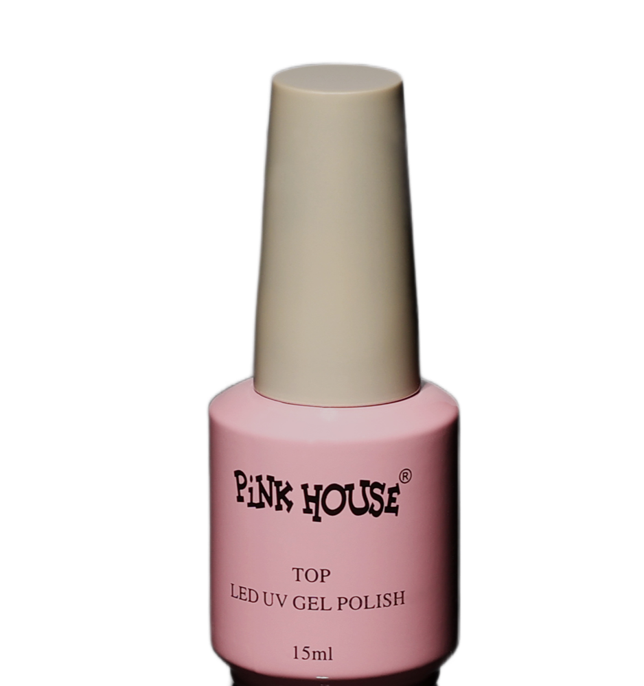 Топ без УФ-фильтра с эффектом мокрых ногтей Pink House, 15 мл