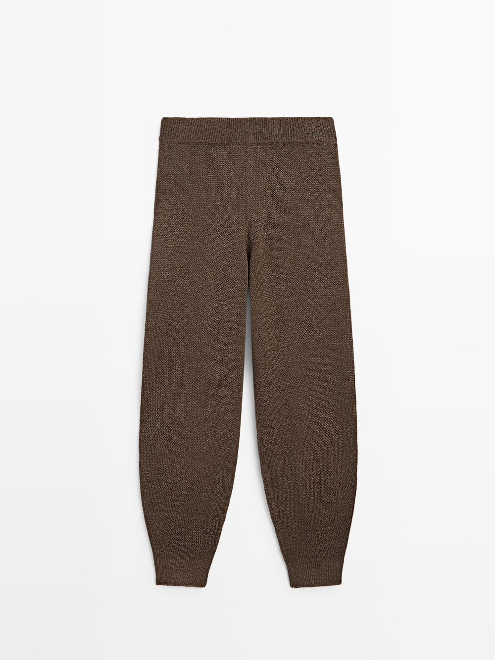 Massimo Dutti Вязаные брюки-баллоны, коричневый