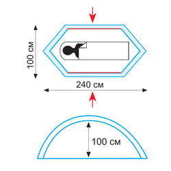 Tramp палатка Bicycle Light 1 (V2) (зеленый)