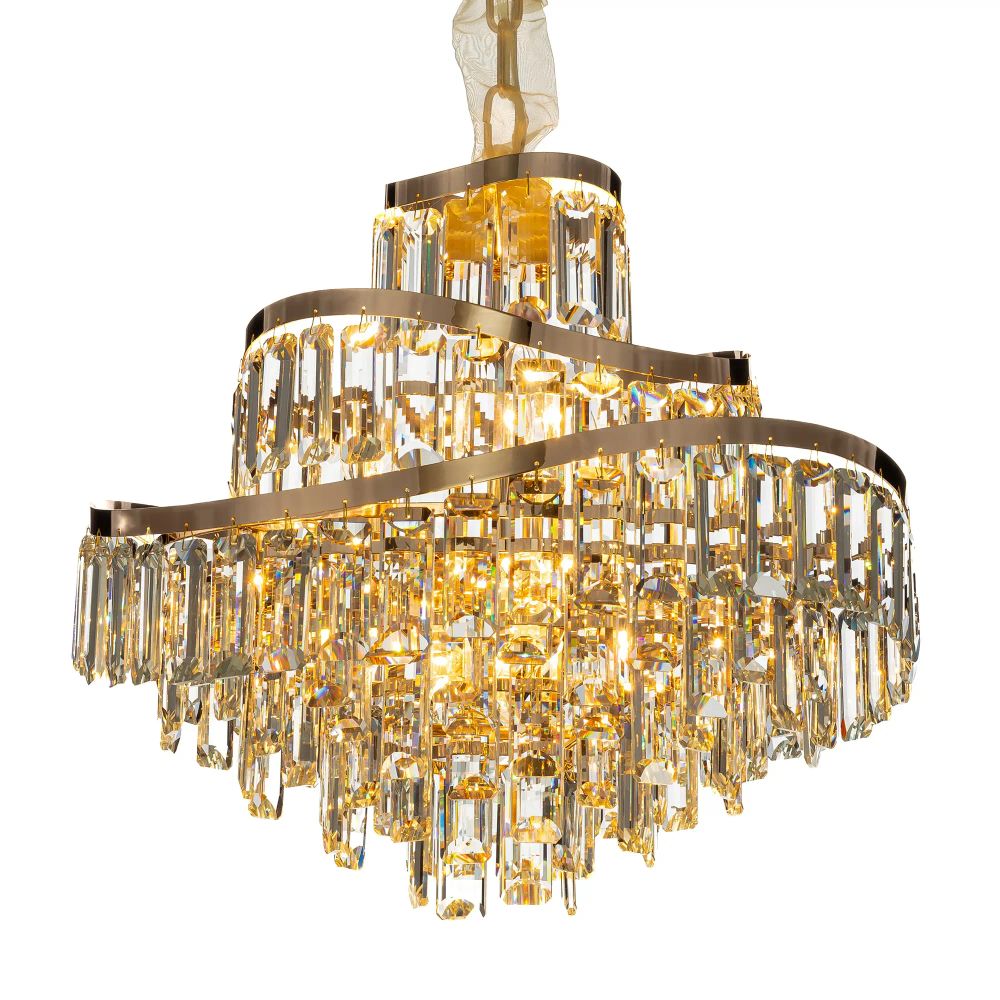 Citilux NAIAD CL315152 Люстра хрустальная подвесная Золото