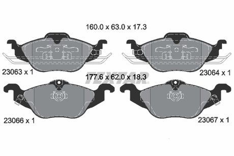 TEXTAR - 2306302-TET - Brake Pad Set, disc brake