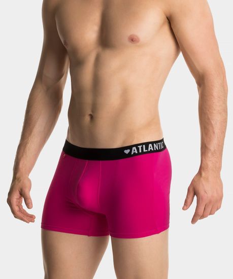 Трусы мужские боксеры (2шт), Atlantic 2GMH-014, черный + розовый,