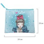 Папка для тетрадей BRAUBERG А5, 1 отделение, полиэстер, на молнии, с ручкой, "Girl", 270973