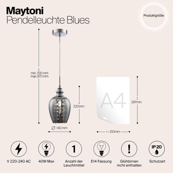 Подвесной светильник Maytoni Blues MOD033-PL-01-N