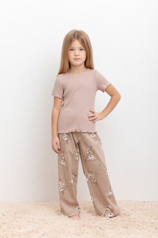 Пижама  для девочки  К 1633-1/какао,коалы