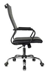 Кресло руководителя Бюрократ CH BALANCE SL Line черный экокожа крестов. металл хром