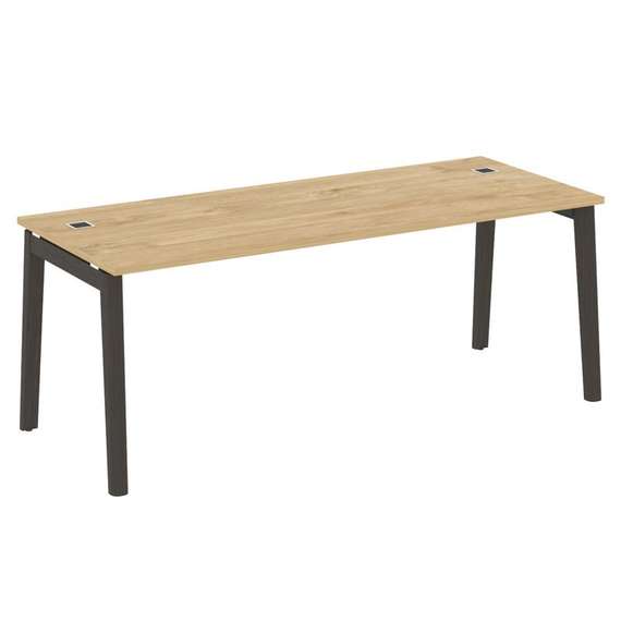 Onix Wood Direct Стол руководителя OW.SRR-6.8 Тиквуд Светлый/Дуб Темный/Металл Антрацит 1980*800*750