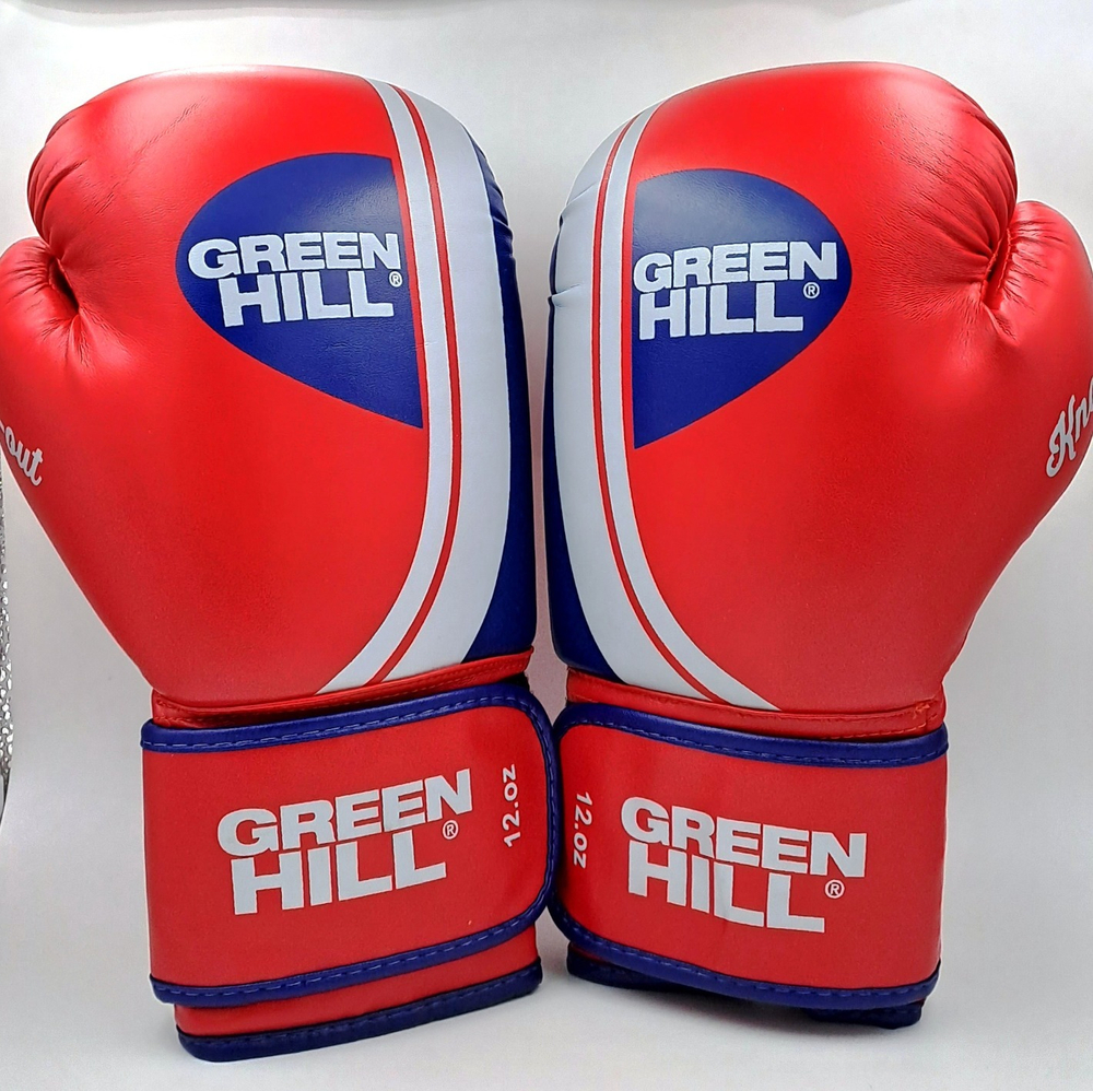 Бокс перчатки GREEN HILL KNOCKOUT (BGK-2266) красный 12oz                                                                                                             .