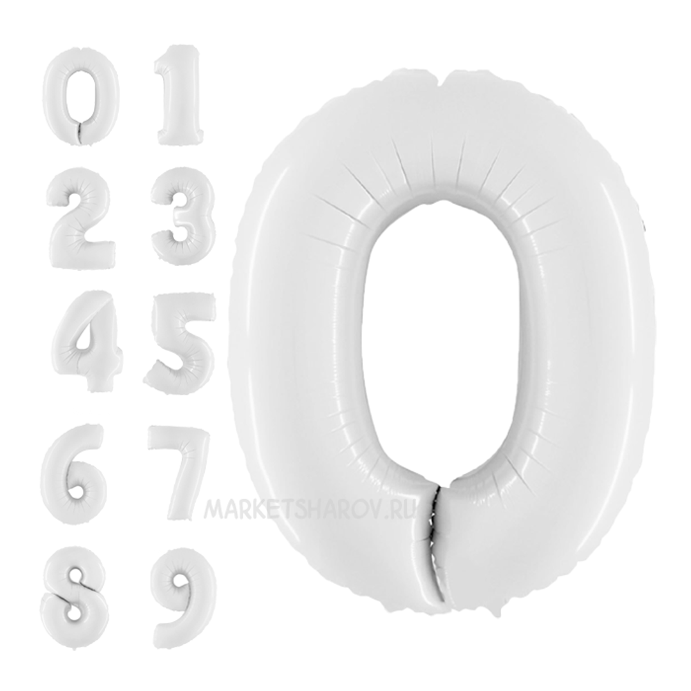 Шар Цифра Белая