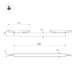 Светильник MAG-MICROCOSM-FLAT-L588-20W Day4000 (WH, 100 deg, 24V) (Arlight, IP20 Металл, 5 лет) 051821
