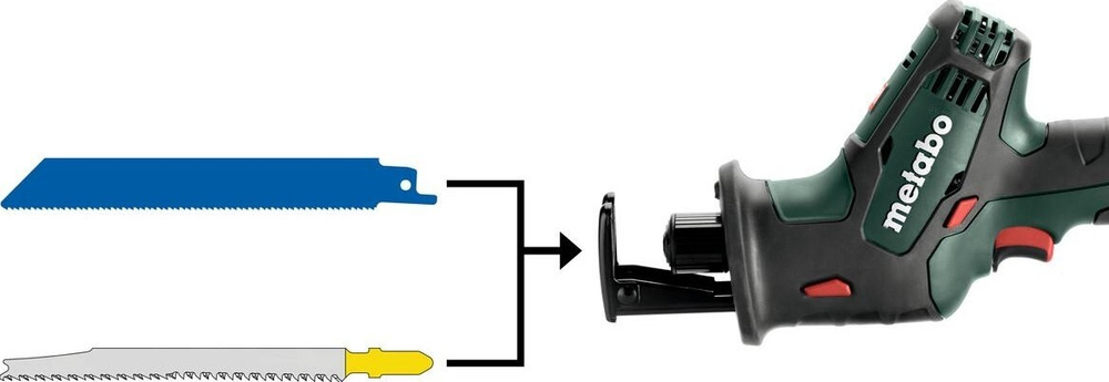 Пила сабельная аккумуляторная METABO SSE 18 LTX Compact без АКБ и З/У 602266840 В кейсе Metaloc