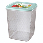 Контейнер для замораживания и хранения продуктов с декором "кристалл" 2,3л (светло-голубой)