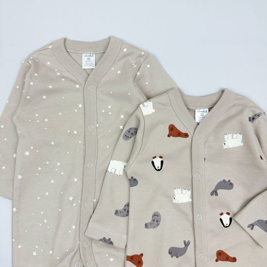 Комплект слипов хлопковых, Звери/Свет звезд