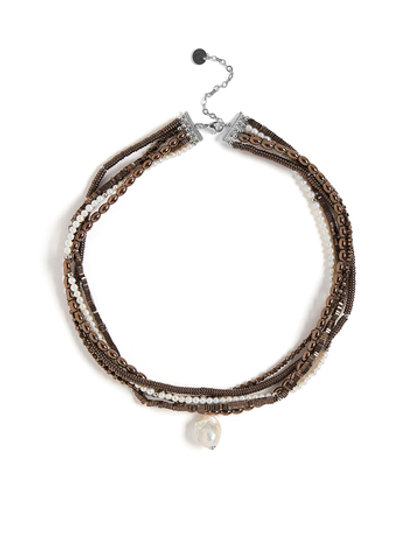 Колье "Hematite holiday" Silver