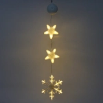 Фигура светодиодная «Снежинка» 16.5*17.5 см (батарейки 3 ААА), 1 реж, Теплый белый