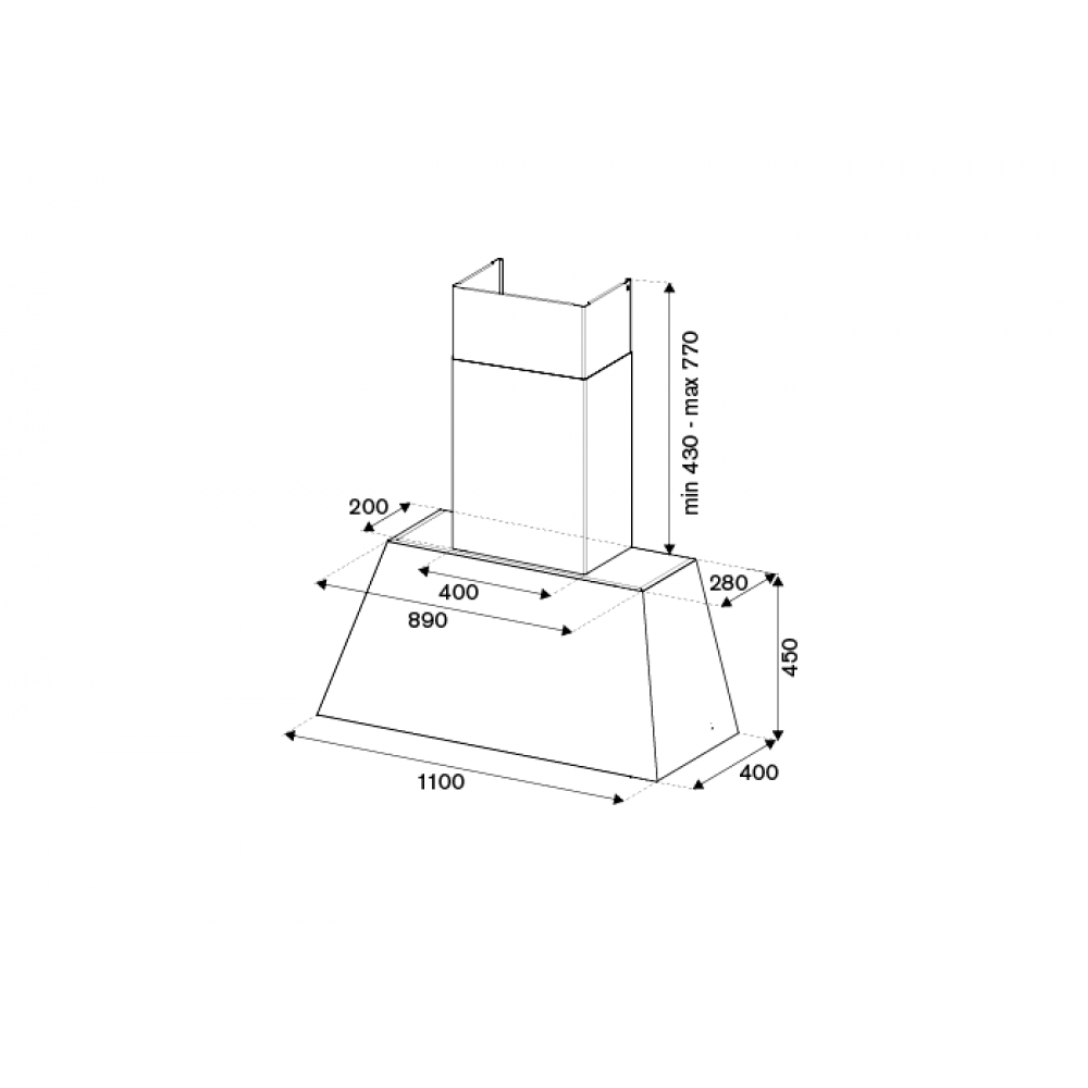 Вытяжка настенная Bertazzoni KR110HER1NEDC