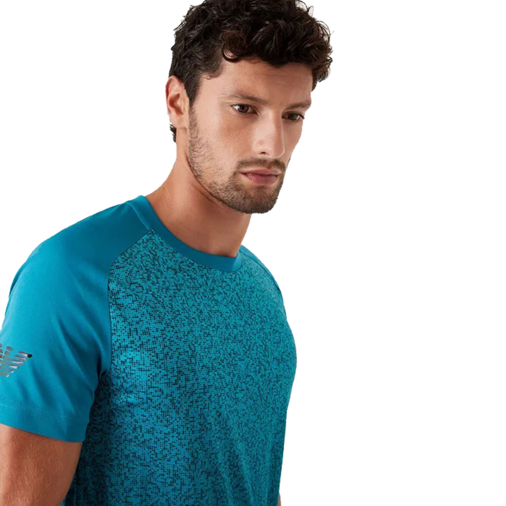 Мужское теннисное поло EA7 T-Shirt Men - Turquoise