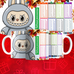 Лабубу с таблицей умножения