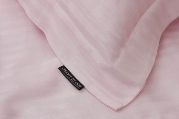 Моне (пудра) страйп сатин Евро 4н