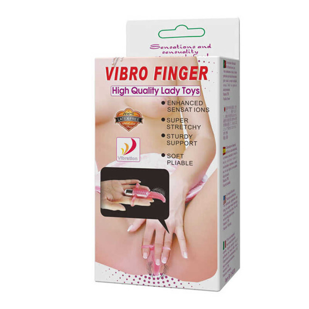 Клиторальный массажер с креплением на пальцах Vibro Finger Vibrator (10 режимов) (Цвет: розовый с серебряным)