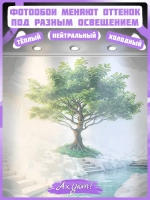 3D Объемные фотообои дерево и белая пещера