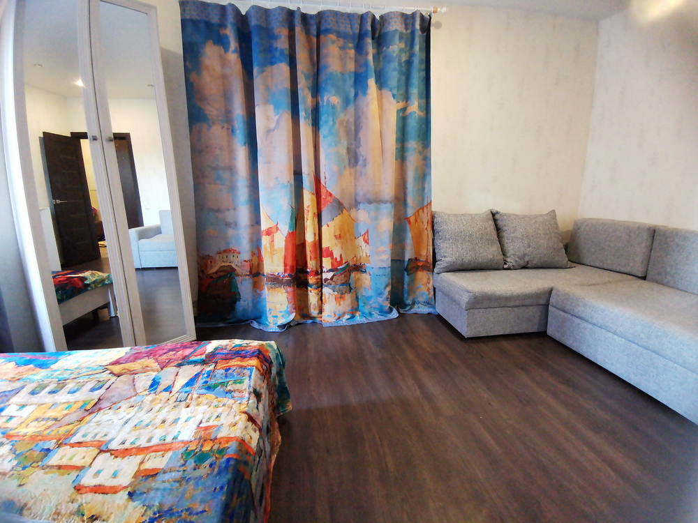 Комплект из двух штор "Лодки в гавани", по мотивам живописи Константина Горбатова