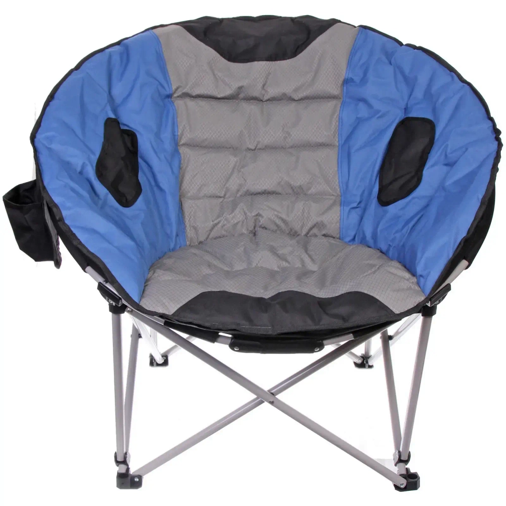 Кресло складное до 120 кг, 98*90*70 см, синий-серый, ТуристМастер