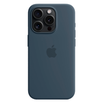 Силиконовый чехол с поддержкой MagSafe Apple Silicone Case для iPhone 15 Pro, Storm Blue (Штормовое небо)