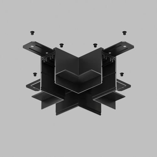 TR2114-BK Коннектор трека SMART для ГКЛ , \&amp;quot;X\&amp;quot; образный, механический , черный