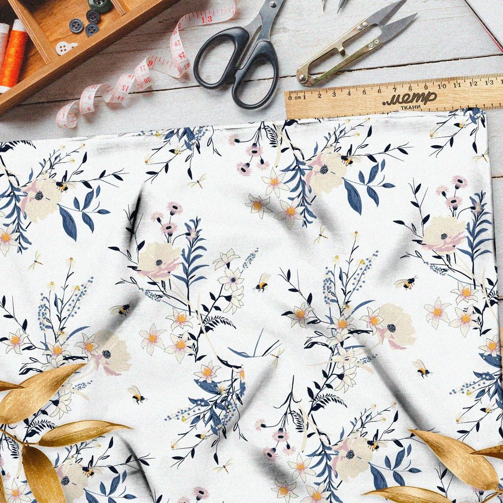 Ткань интерлок красиво в цветнике