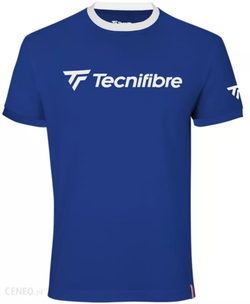 Футболка для девочки теннисная Tecnifibre Girls Cotton Tee - royal