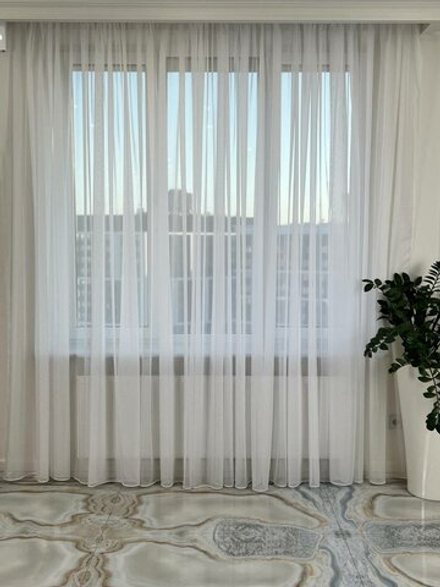 Тюль INVA с утяжелителем 270х400/белый