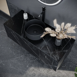 Тумба подвесная SANCOS Stone из керамогранита с одним выдвижным ящиком и столешницей из керамогранита 1200х400х495, керамогранит Nero Marquina, арт. ST120NM