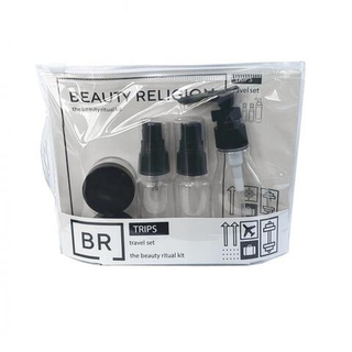[BEAUTY RELIGION] Набор флаконов для косметических средств ЧЁРНЫЙ Travel kit (black), 5 шт*1 уп