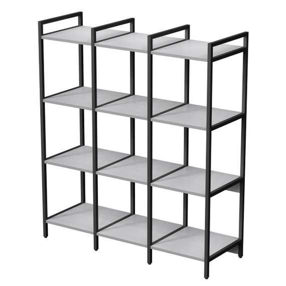 10ССТ.4.400 Стеллаж средний тройной 4 полки, узкий (1160*400*1328)