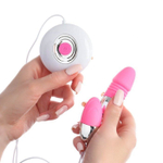 Розовые виброяйца с проводным пультом (Цвет: розовый)