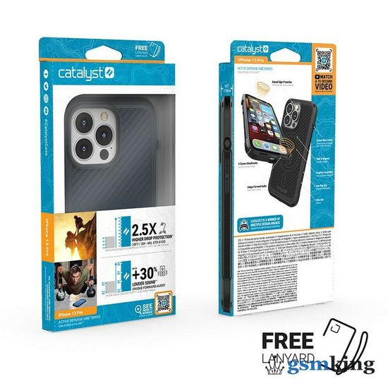 Catalyst Vibe Impact Case for iPhone 13 Pro Carbon Battleship Gray (Серый)