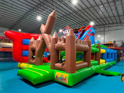 Коммерческий надувной батут «Говорящая акула», 12*7*7,5 м