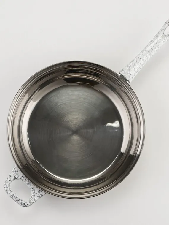 Набор Доляна «Марбл», 8 предметов: ковш 1,5 л, 2 кастрюли 2/3 л, сковорода d=24 см, 4 крышки, стенки 0,3 мм, дно 5 мм