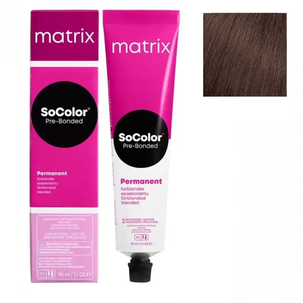 Matrix SoColor Pre-Bonded 6NA Темный блондин натуральный пепельный, 90мл