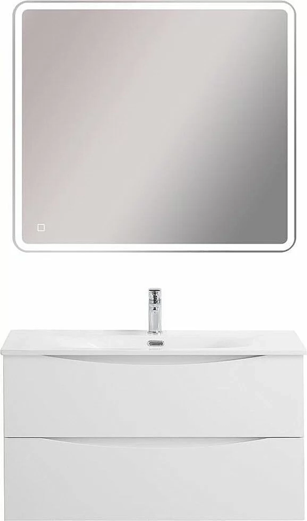 Тумба с раковиной BelBagno MARINO-CER-N-900-2C-SO-BO-P Bianco Opaco