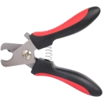 Когтерез для животных «ЛАПУСИКИ», коллекция БРО, прорезиненная ручка, цвет чёрный/красный, 6.8*15см (блистер)