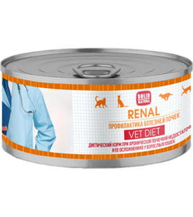 Solid Natura Vet Diet Renal (консерв.) для кошек, профилактика болезней почек 100гр.