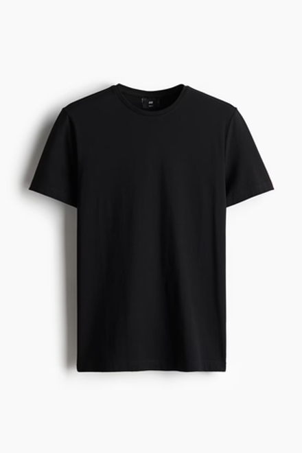 H&M Набор из 5 облегающих футболок, белый/черный
